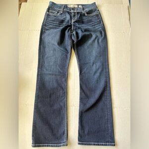 BKE Denim‎ Harper Women's Jeans Size 30R Dark Wash Bootcut White Thick Stitch